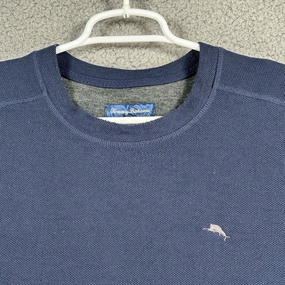 Tommy Bahama Mens Size XL Blue Crew Neck Long Sleeve Pullover Sweater - Picture 2 of 8